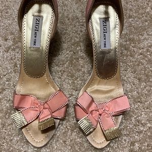 Dainty Peach Heels- ZIGI new york